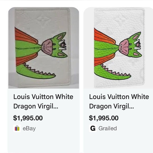 Louis Vuitton x Virgil Abloh EUC Collab Bi fold Wallet/ Card Case - Picture 8 of 8